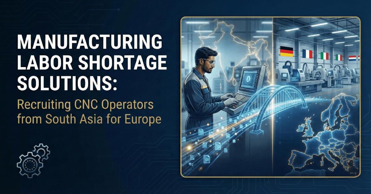 Manufacturing Labor Shortage Solutions: Recruiting CNC Operators from South Asia for Europe